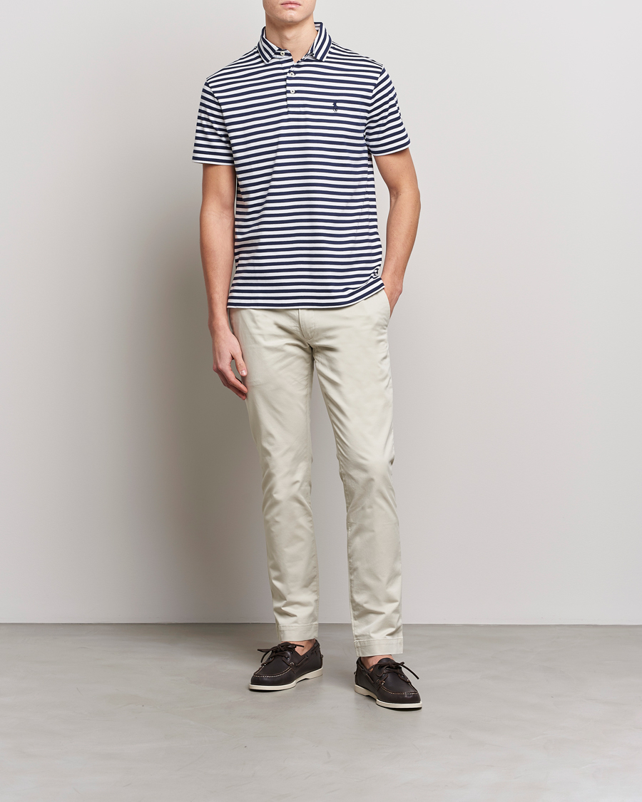 Herren | Poloshirts | Polo Ralph Lauren | Pima Cotton Striped Polo Navy/White