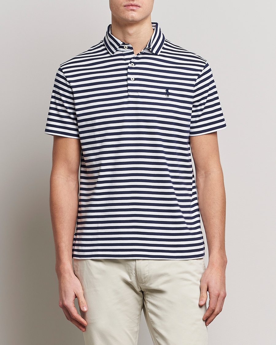 Herren | Poloshirts | Polo Ralph Lauren | Pima Cotton Striped Polo Navy/White
