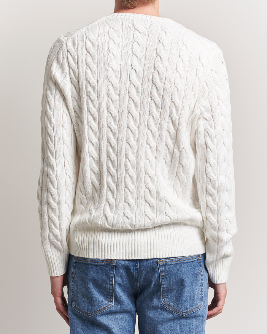 Herren | Pullover | Polo Ralph Lauren | Cotton Cable Pullover White