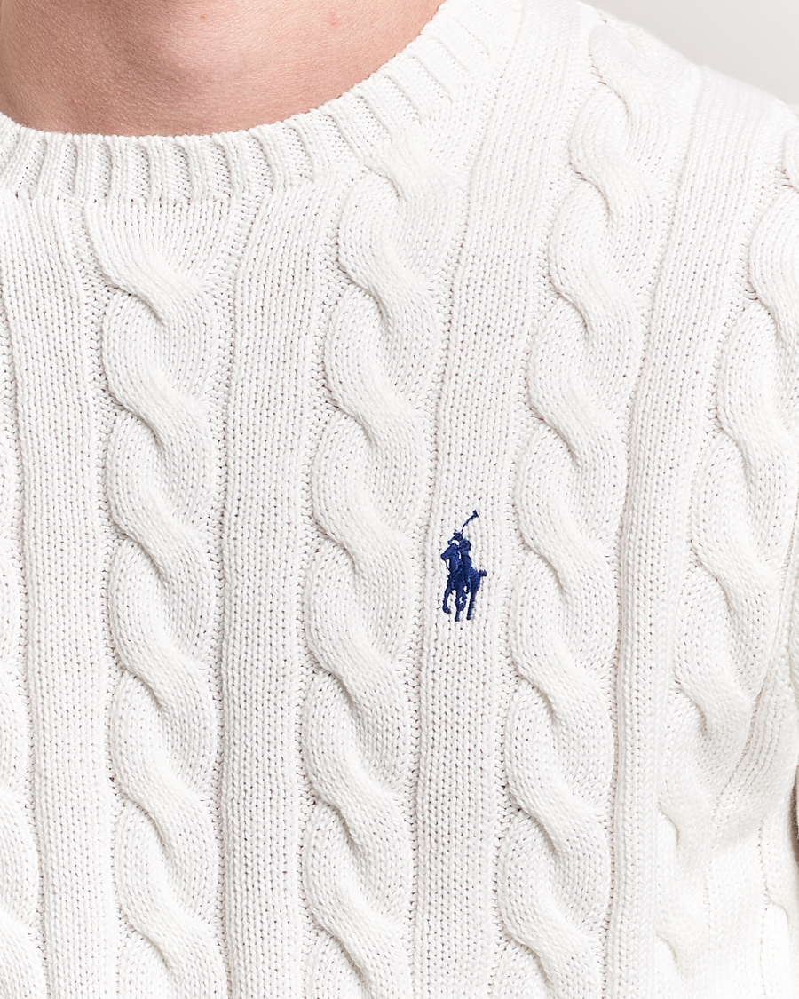 Herren | Pullover | Polo Ralph Lauren | Cotton Cable Pullover White