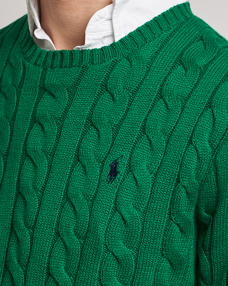 Herren | Pullover | Polo Ralph Lauren | Cotton Cable Pullover Athletic Green