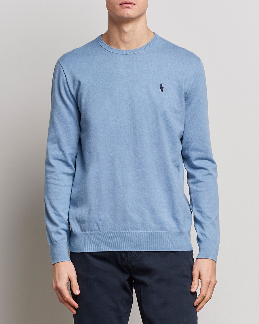 Herren | Pullover | Polo Ralph Lauren | Cotton Crew Neck Sweater Channel Blue