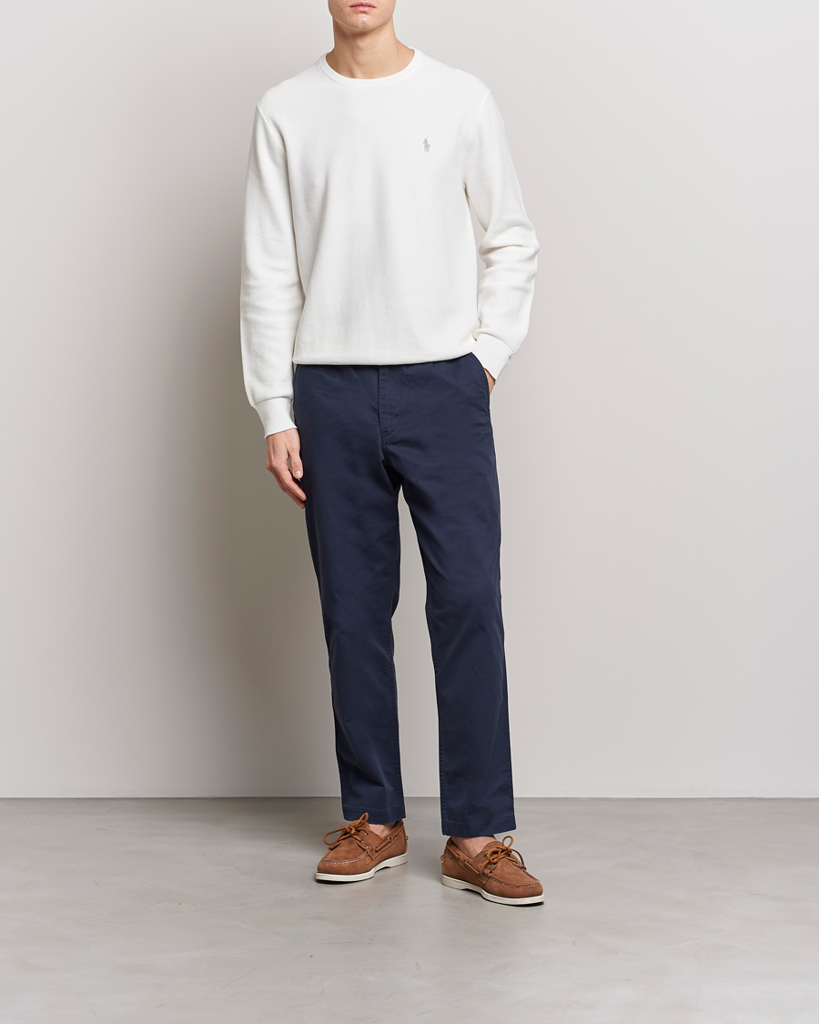 Herren | Pullover | Polo Ralph Lauren | Textured Crew Neck Sweater Deckwash White