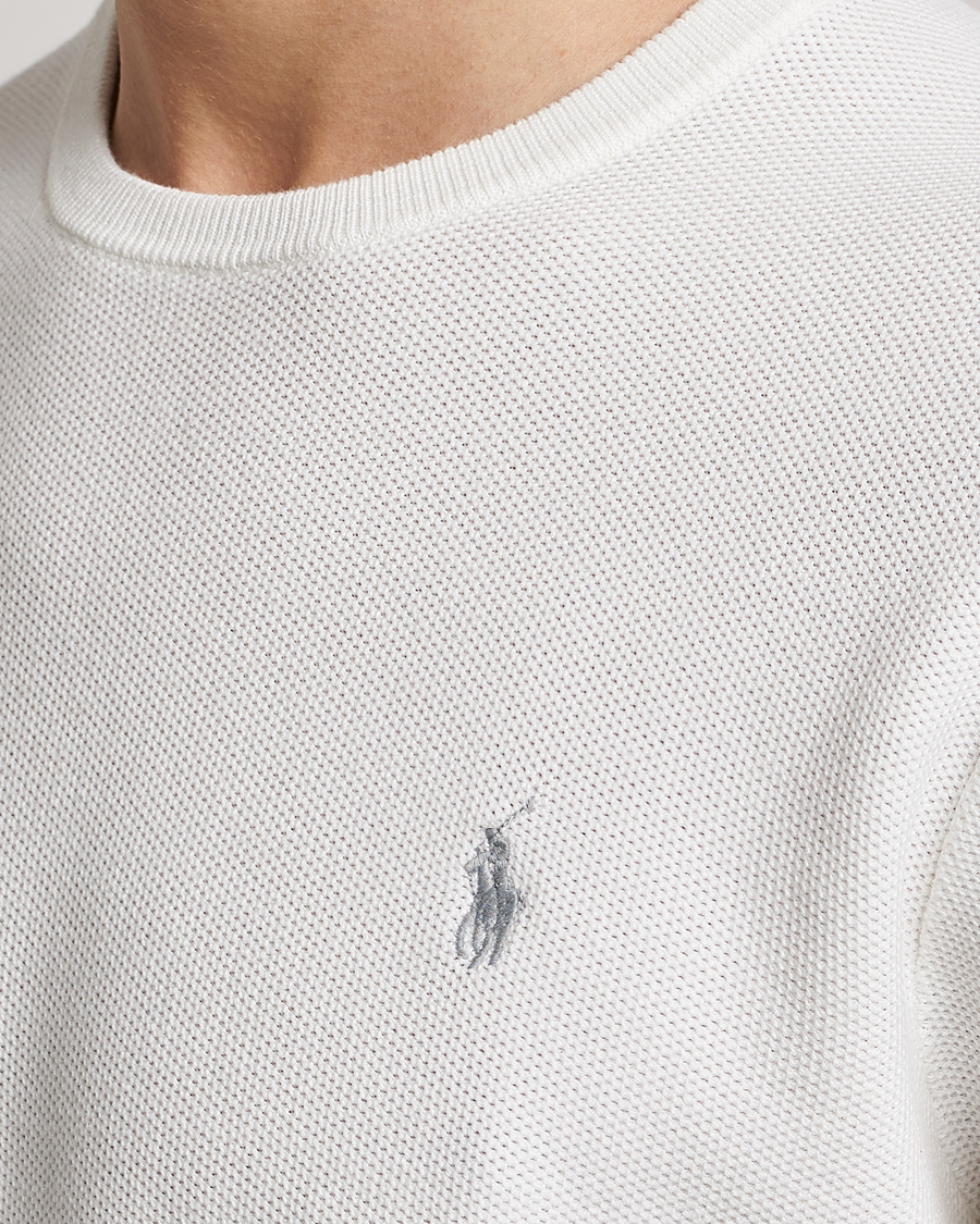 Herren | Pullover | Polo Ralph Lauren | Textured Crew Neck Sweater Deckwash White