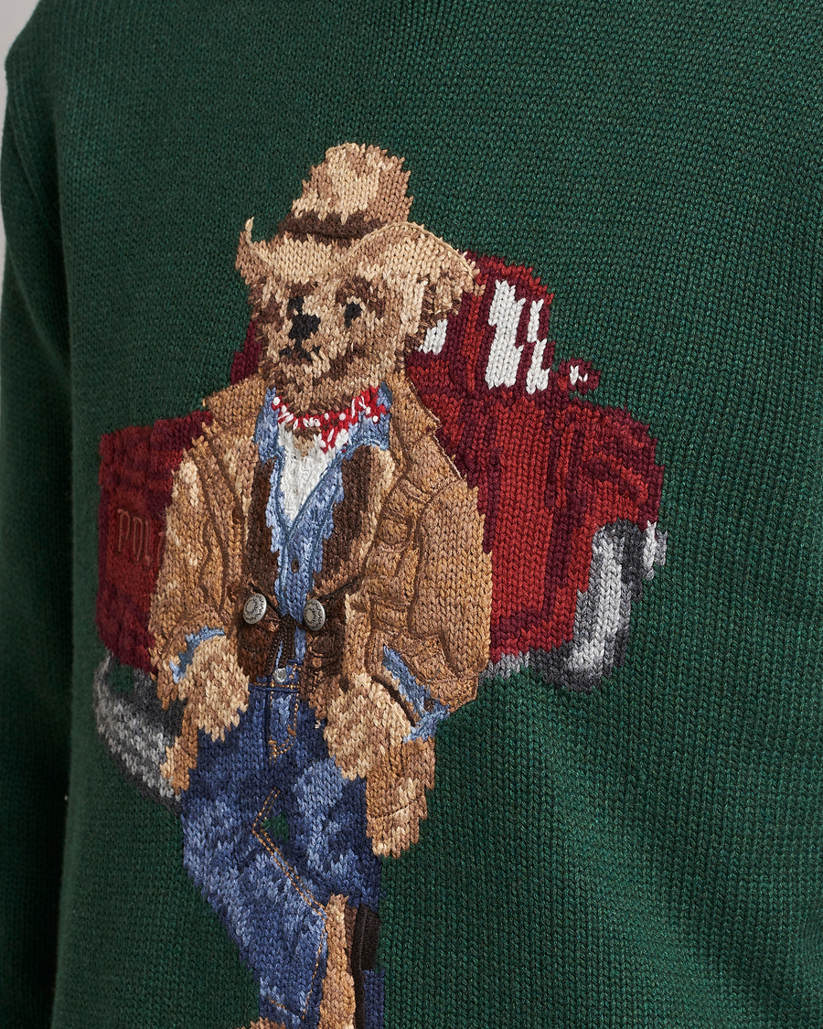 Herren | Pullover | Polo Ralph Lauren | Knitted Crew Neck Bear Sweater New Forest Heather