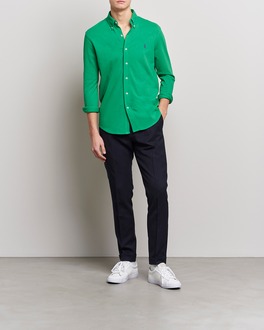 Herren | Hemden | Polo Ralph Lauren | Featherweight Mesh Shirt Optic Green