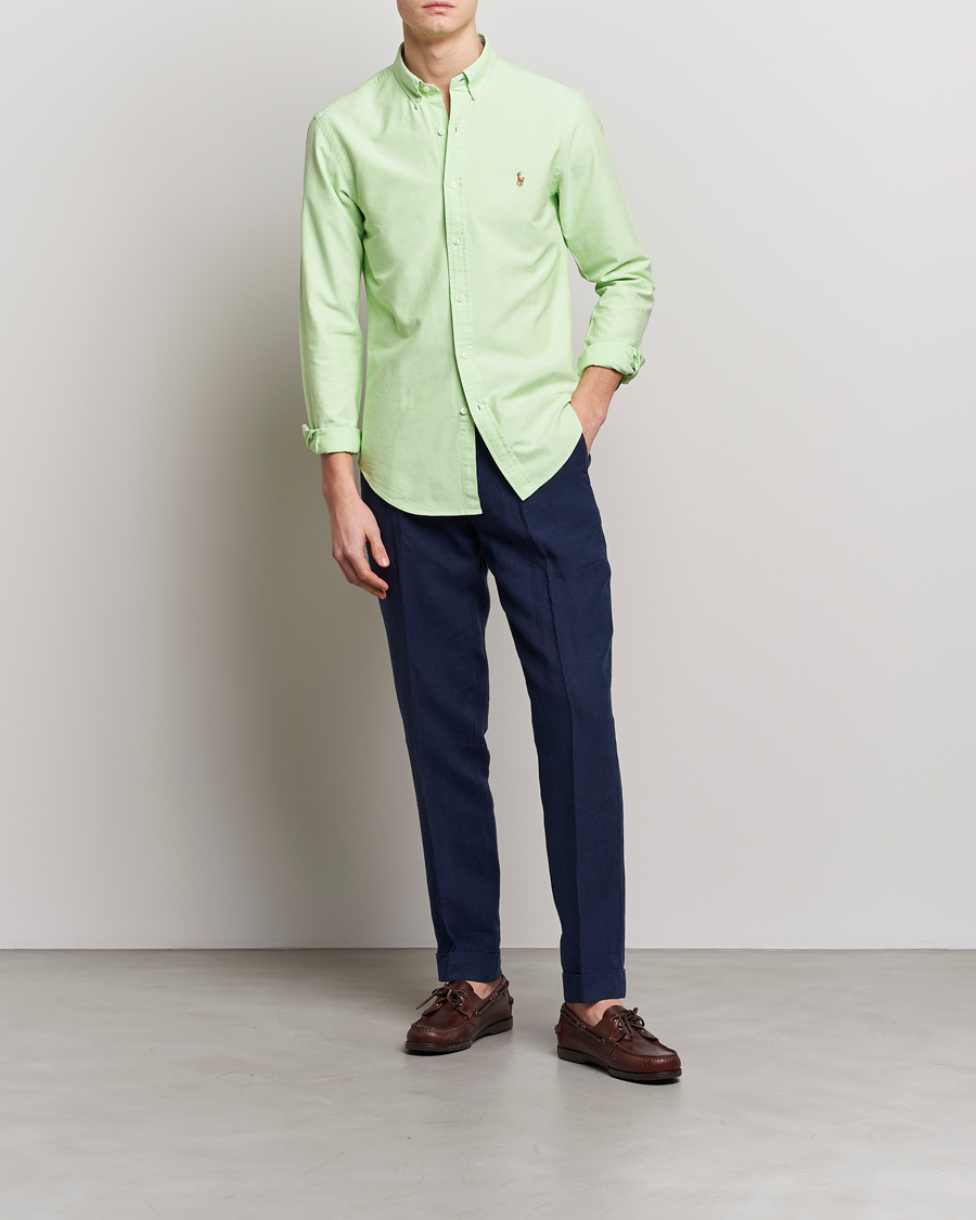 Herren | Hemden | Polo Ralph Lauren | Slim Fit Oxford Button Down Shirt Oasis Green