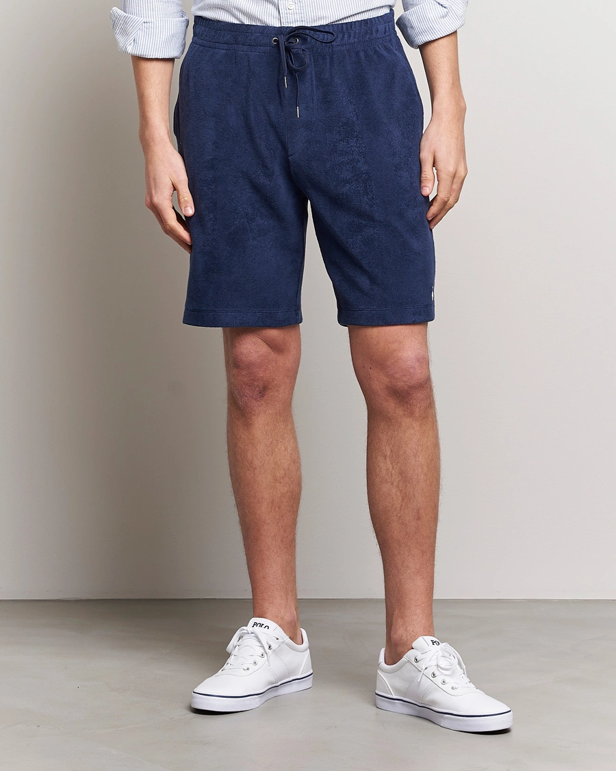Herren | Shorts | Polo Ralph Lauren | Cotton Terry Drawstring Shorts Newport Navy