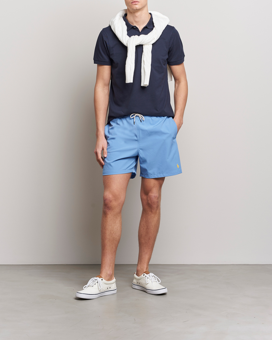 Herren | Badehosen | Polo Ralph Lauren | Recyceled Traveler Boxer Swimshorts Harbor Island Blue