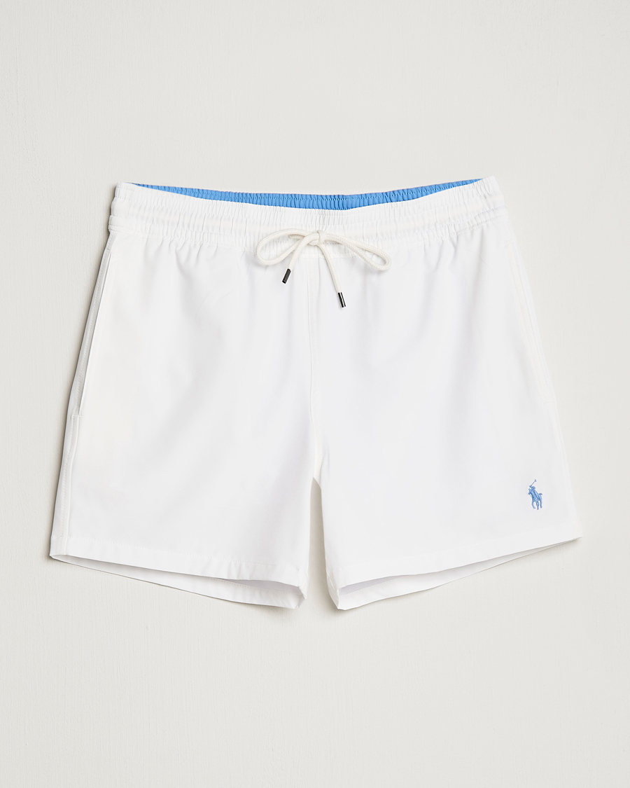 Herren | Badehosen | Polo Ralph Lauren | Recycled Slim Traveler Swimshorts White