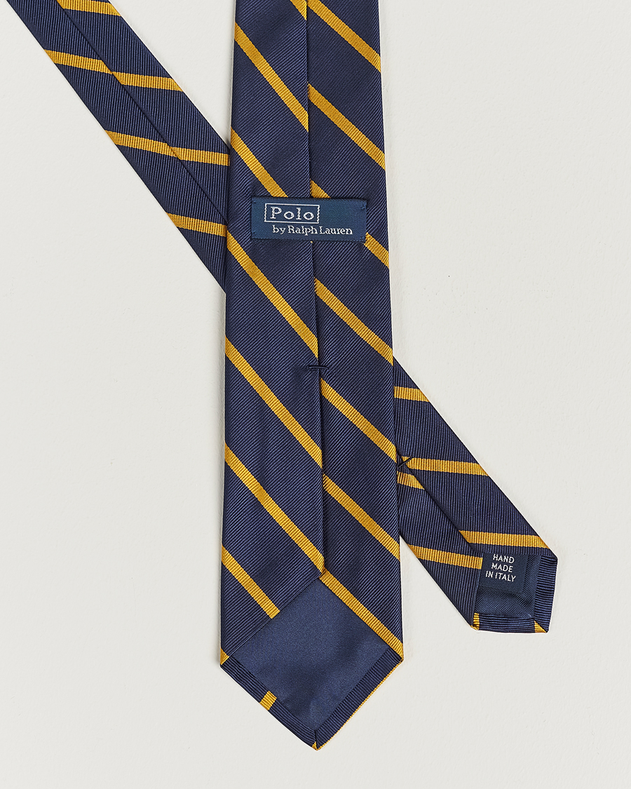 Herren | Polo Ralph Lauren Striped Tie Navy/Gold | Polo Ralph Lauren | Striped Tie Navy/Gold