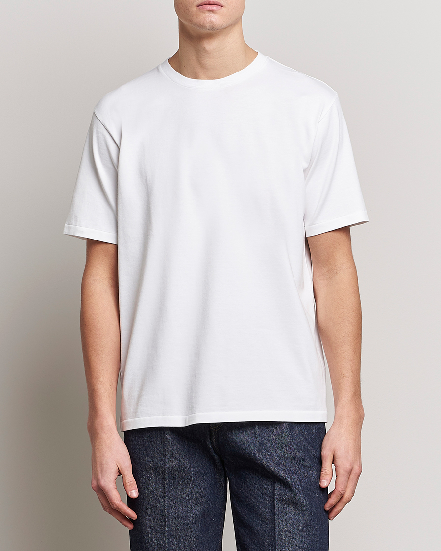 Herren | T-Shirts | Auralee | Luster Plaiting T-Shirt White