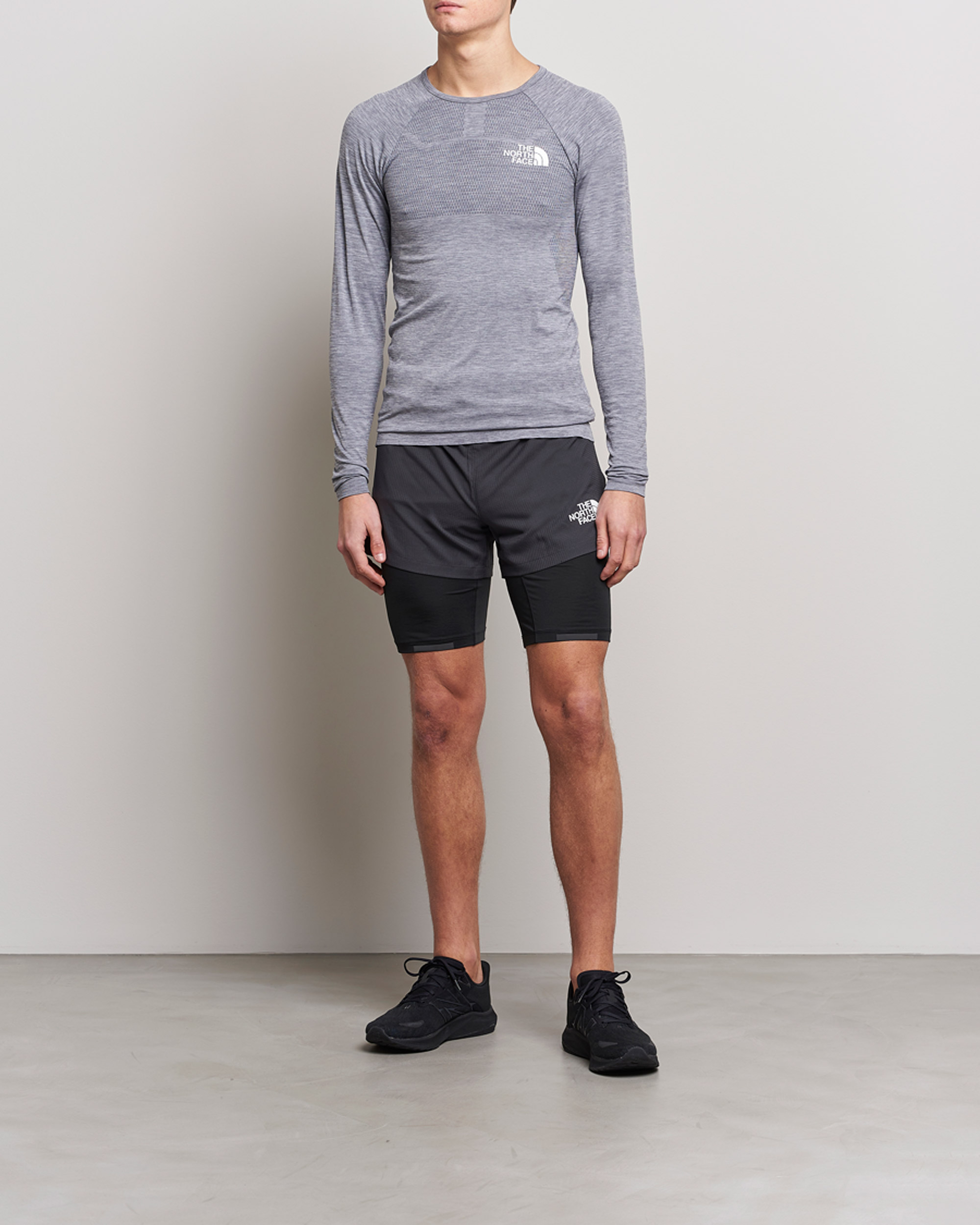 Herren | T-Shirts | The North Face | Mountain Athletics Long Sleeve Meld Grey Heather