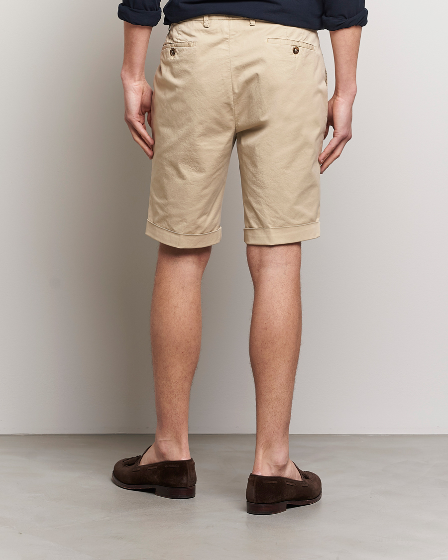 Herren | Shorts | Briglia 1949 | Pleated Cotton Shorts Beige