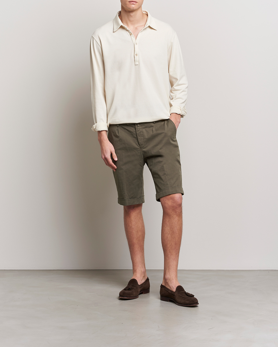 Herren | Shorts | Briglia 1949 | Pleated Cotton Shorts Brown