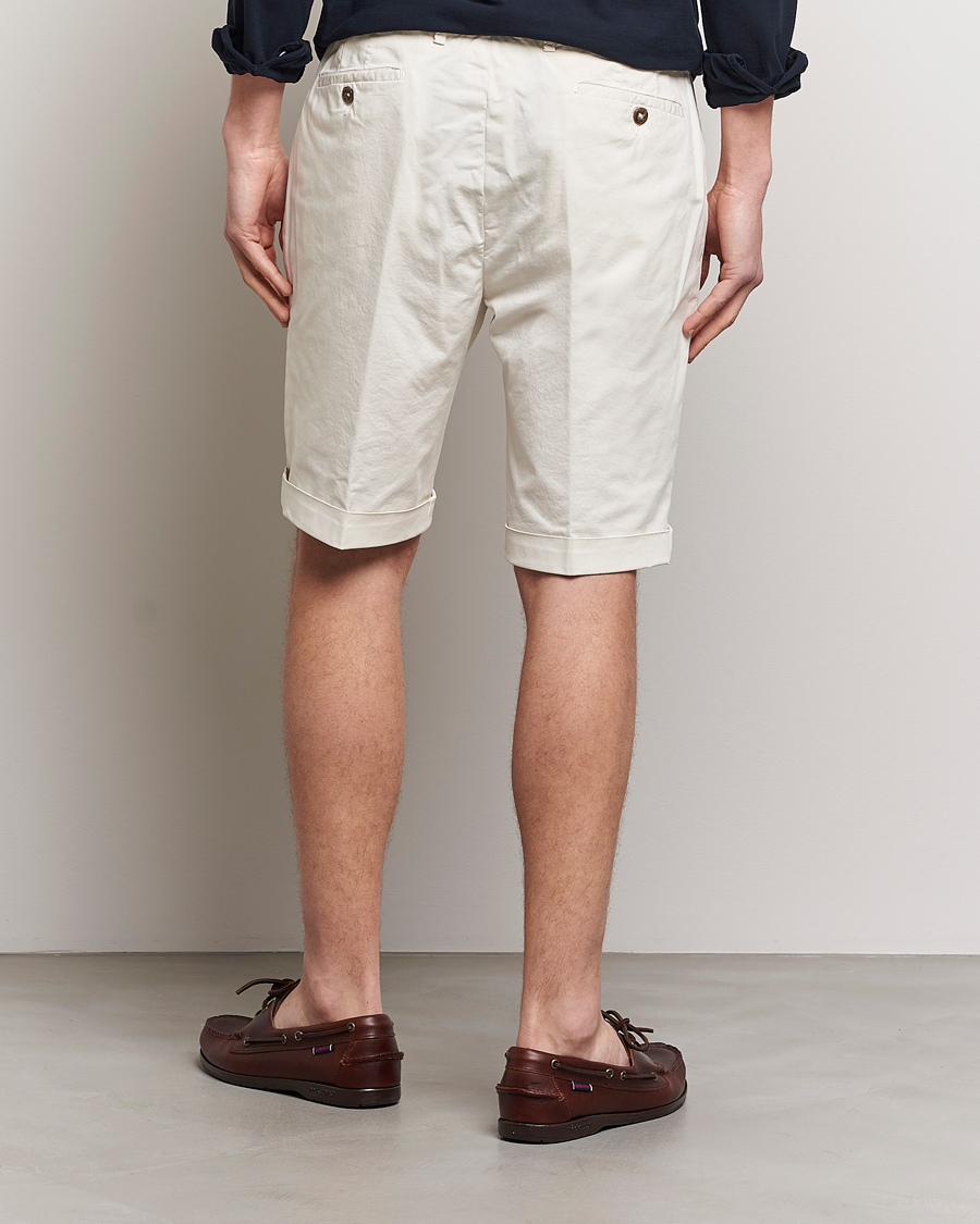 Herren | Shorts | Briglia 1949 | Pleated Cotton Shorts Cream