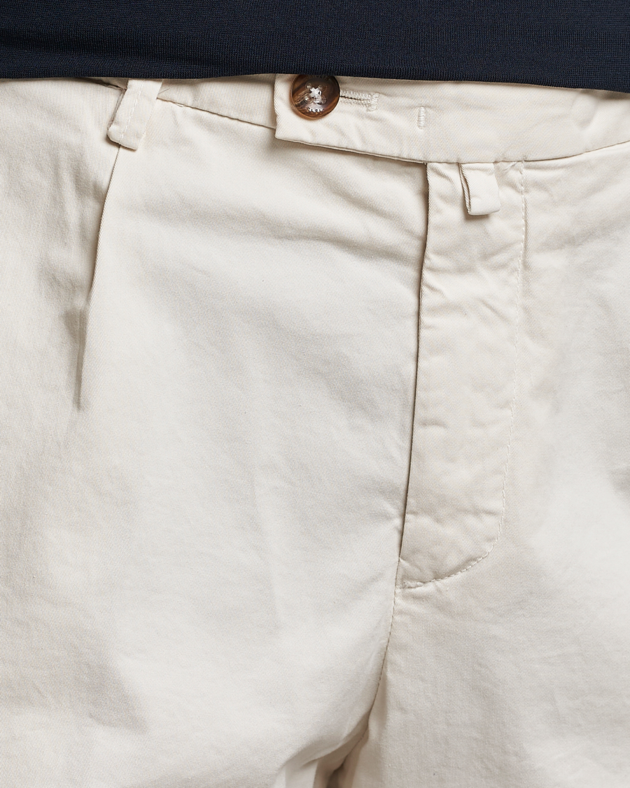 Herren | Shorts | Briglia 1949 | Pleated Cotton Shorts Cream