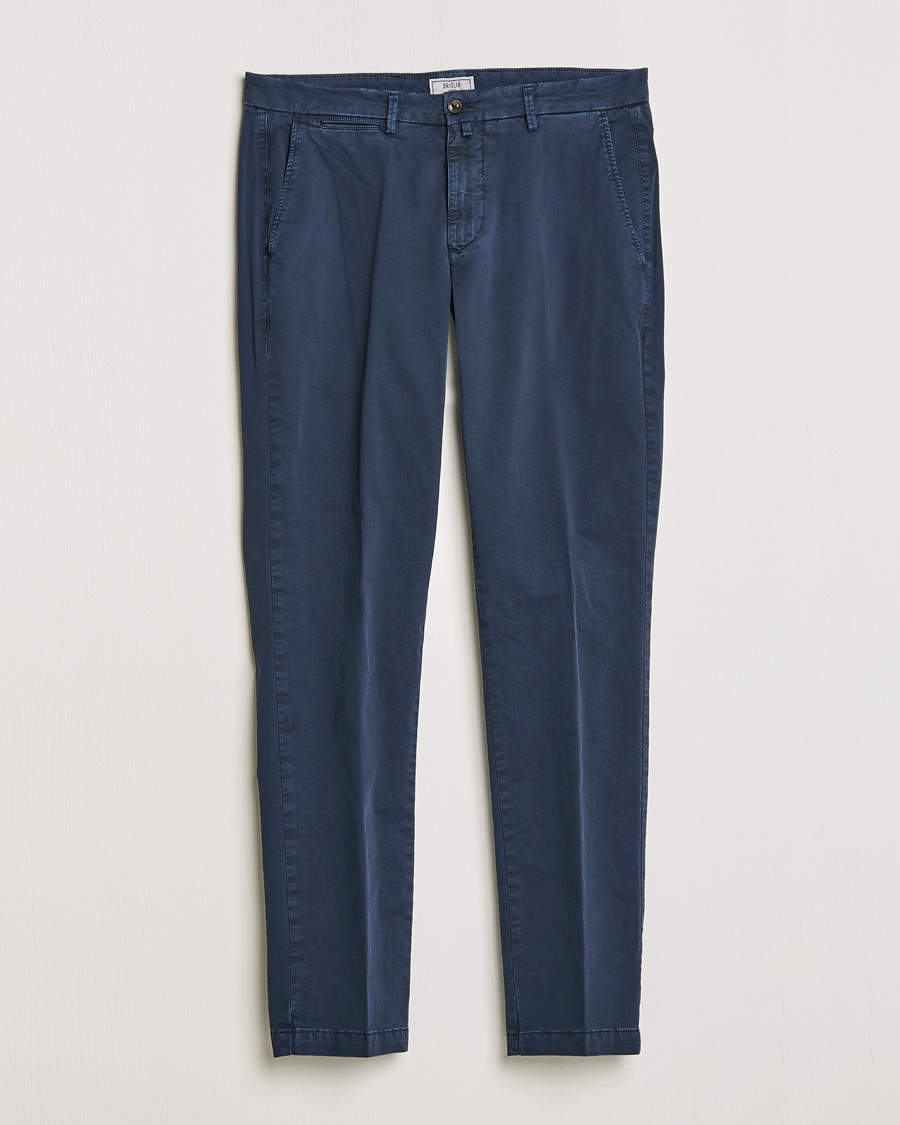 Herren | Hosen | Briglia 1949 | Tapered Fit Cotton Twill Stretch Chinos Navy