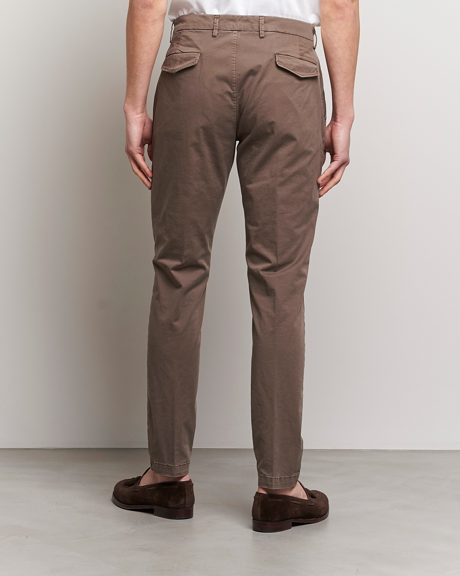 Herren | Hosen | Briglia 1949 | Tapered Fit Cotton Twill Stretch Chinos Brown