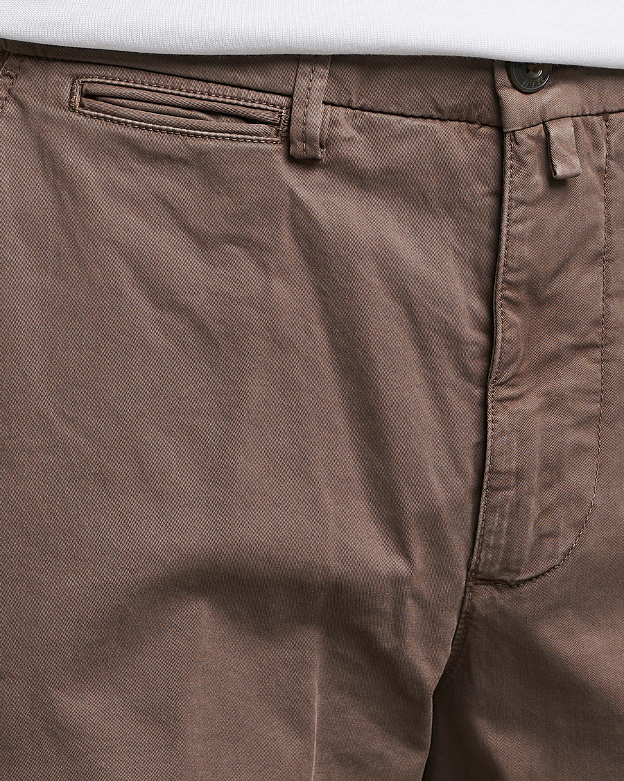 Herren | Hosen | Briglia 1949 | Tapered Fit Cotton Twill Stretch Chinos Brown