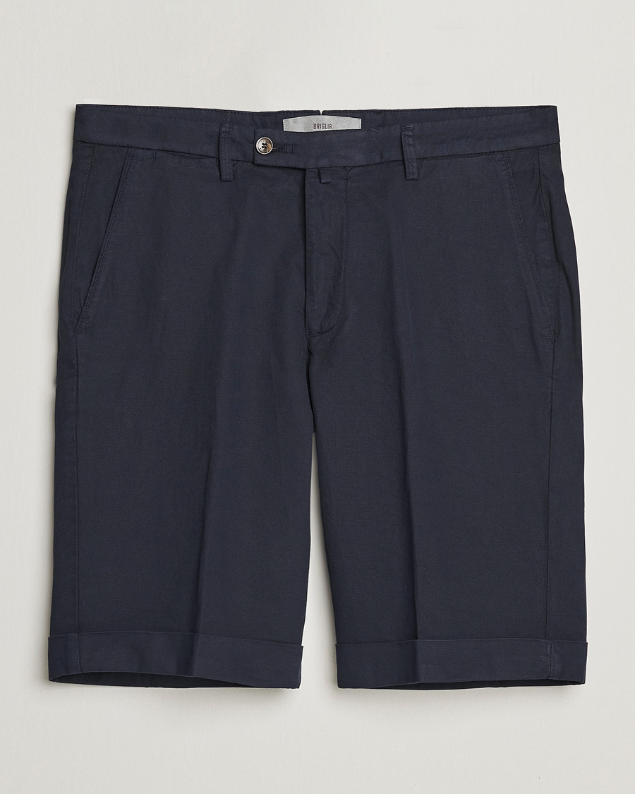 Herren | Shorts | Briglia 1949 | Linen/Cotton Shorts Navy