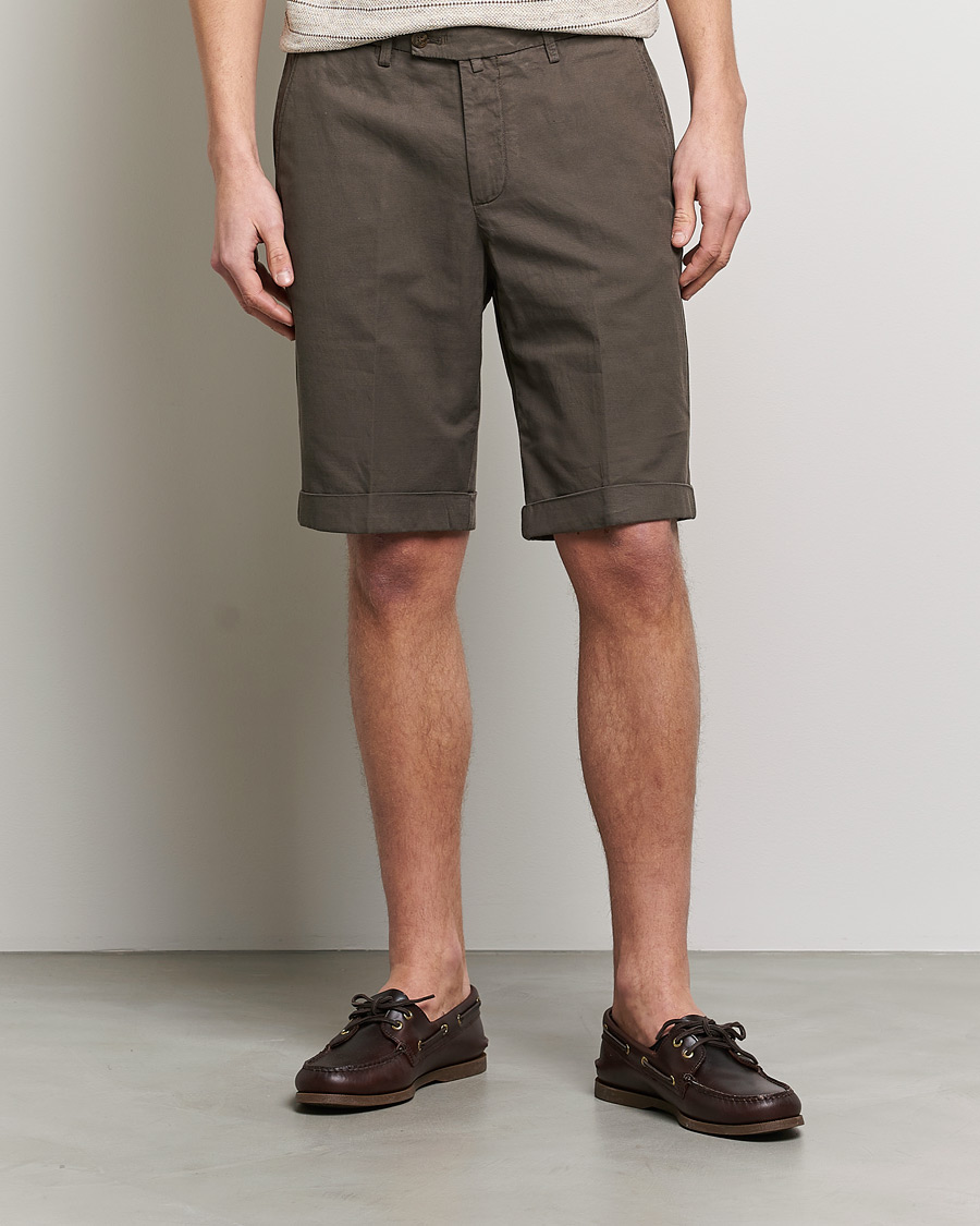 Herren | Shorts | Briglia 1949 | Linen/Cotton Shorts Brown
