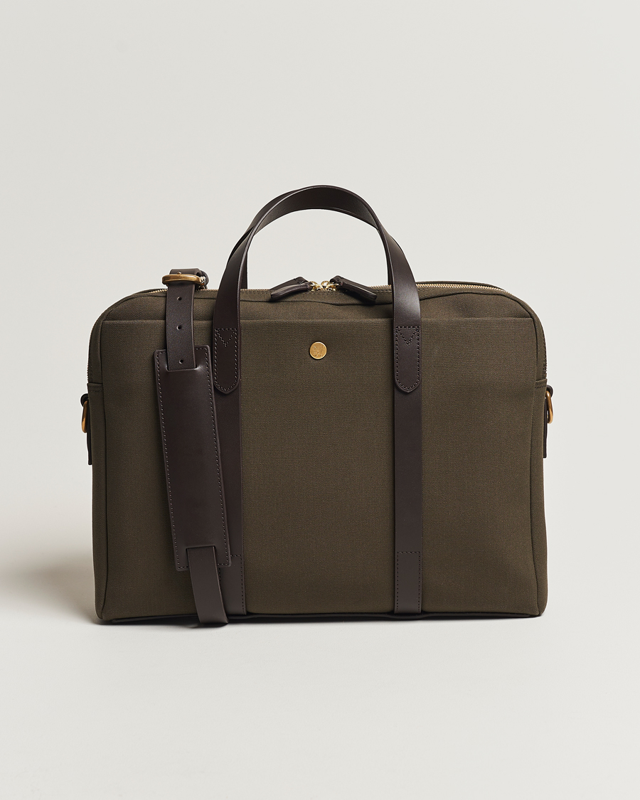 Herren | Mismo M/S Endeavour Briefcase Army/Dark Brown | Mismo | M/S Endeavour Briefcase Army/Dark Brown