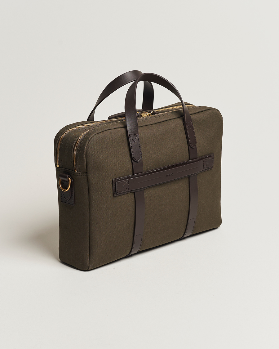 Herren | Mismo M/S Endeavour Briefcase Army/Dark Brown | Mismo | M/S Endeavour Briefcase Army/Dark Brown
