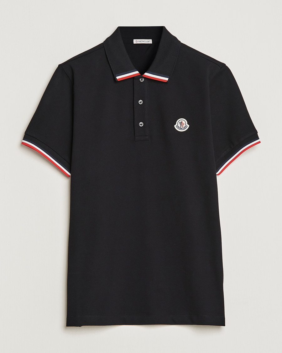 Herren | Poloshirts | Moncler | Tricolor Rib Polo Black