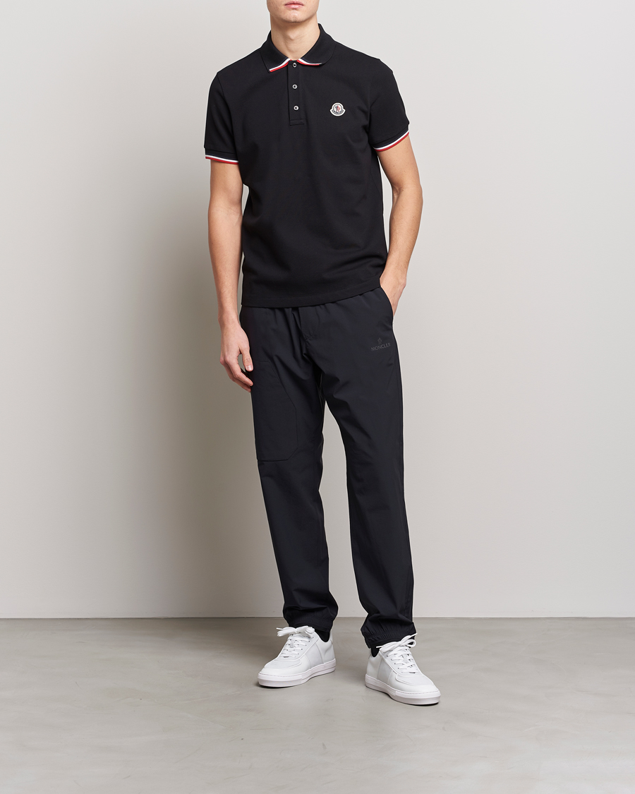 Herren | Poloshirts | Moncler | Tricolor Rib Polo Black