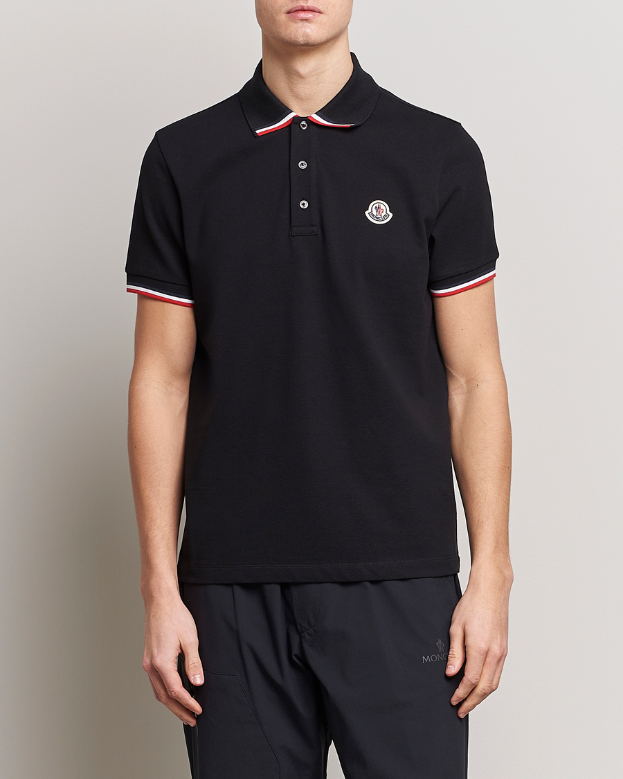 Herren | Poloshirts | Moncler | Tricolor Rib Polo Black