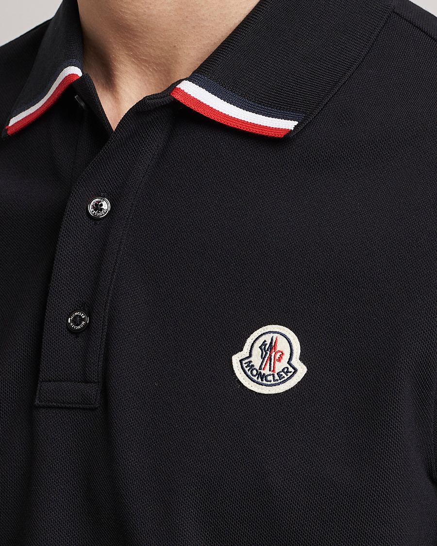 Herren | Poloshirts | Moncler | Tricolor Rib Polo Black