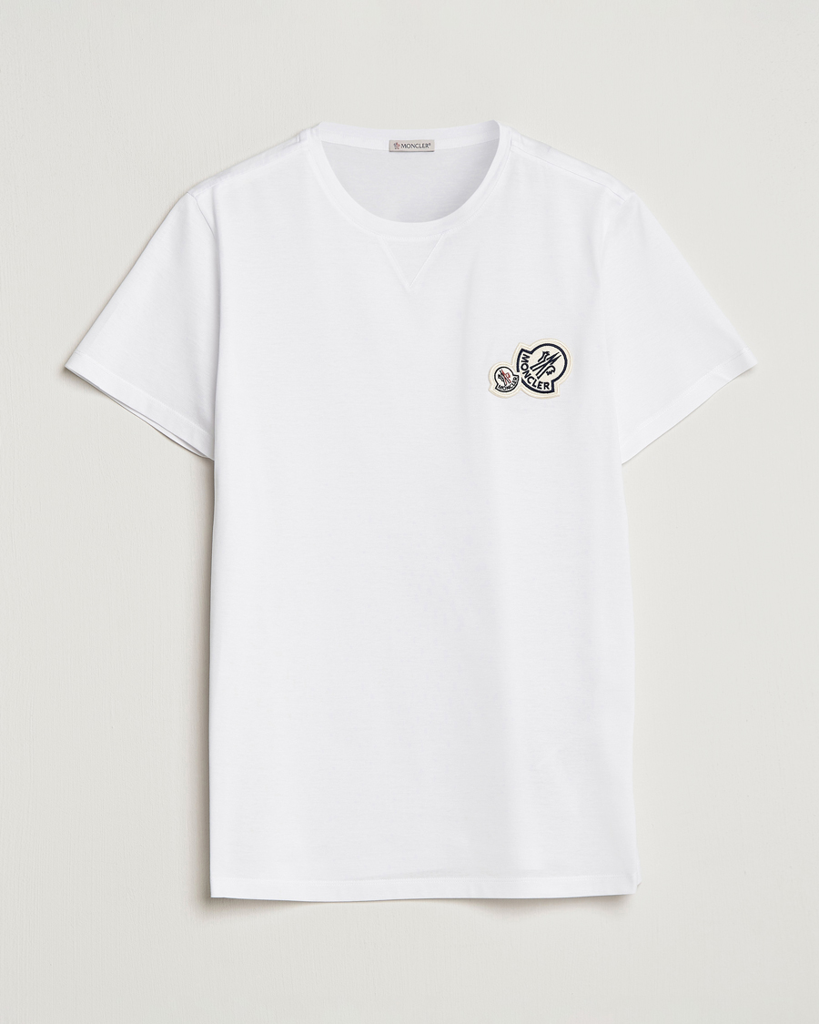 Herren | T-Shirts | Moncler | Double Logo T-Shirt White