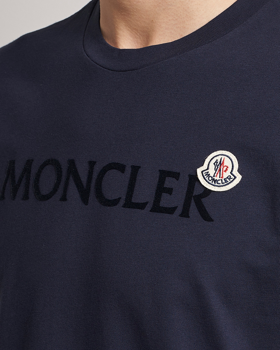 Herren | T-Shirts | Moncler | Lettering T-Shirt Navy