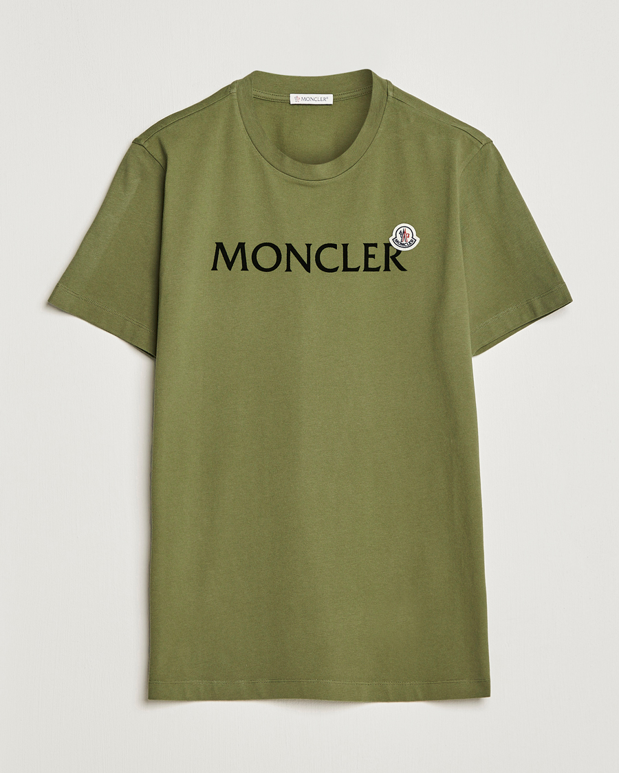 Herren | T-Shirts | Moncler | Lettering T-Shirt Military Green