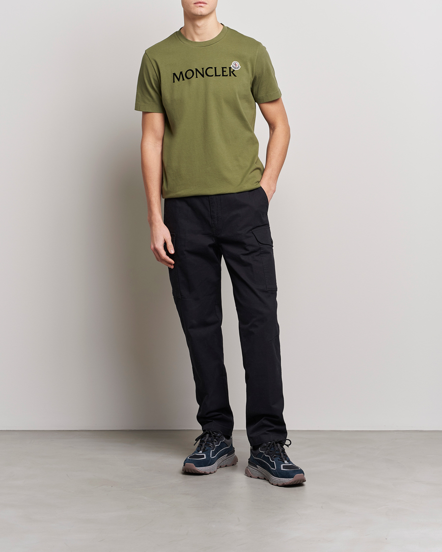 Herren | T-Shirts | Moncler | Lettering T-Shirt Military Green