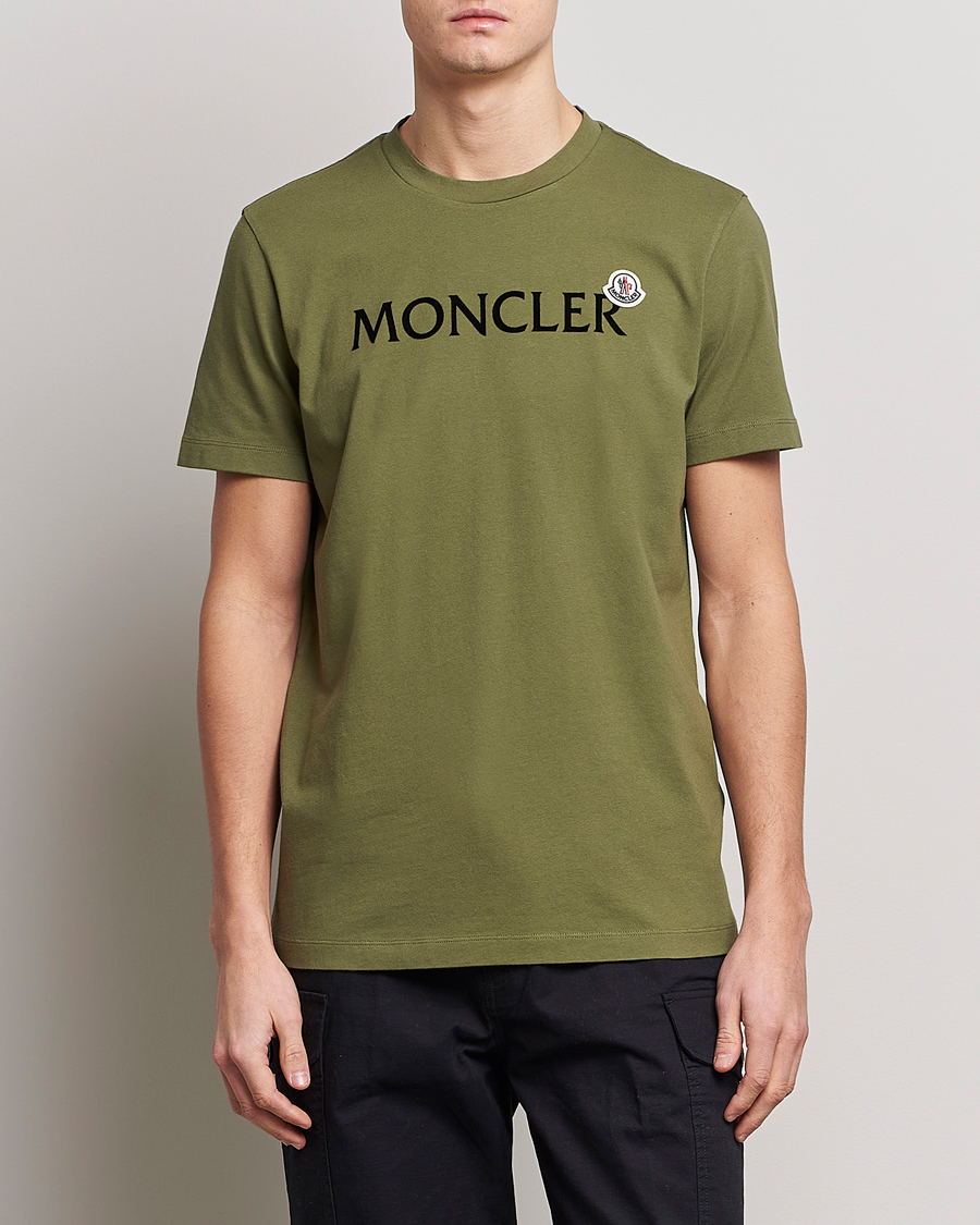 Herren | T-Shirts | Moncler | Lettering T-Shirt Military Green