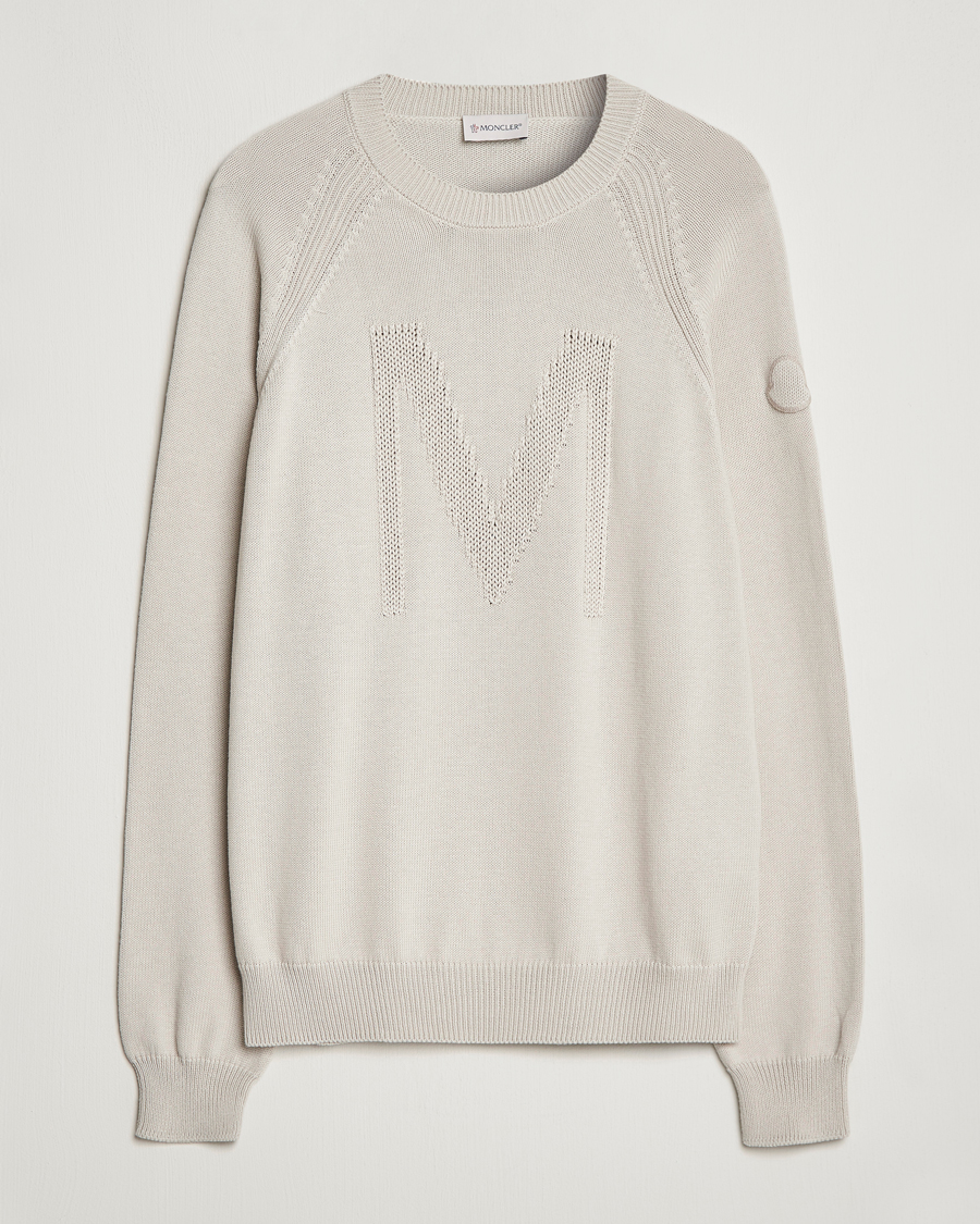 Herren | Pullover | Moncler | Embroidered Sweater Beige