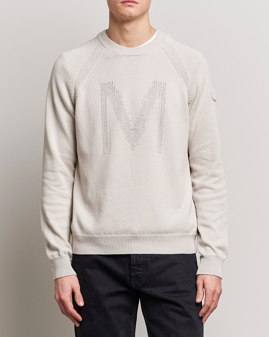 Herren | Pullover | Moncler | Embroidered Sweater Beige