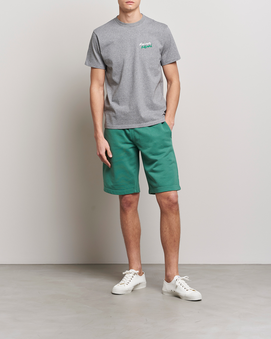 Herren | T-Shirts | Maison Kitsuné | Mini Handwriting Tee Grey Melange