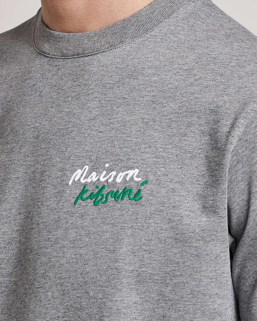Herren | T-Shirts | Maison Kitsuné | Mini Handwriting Tee Grey Melange