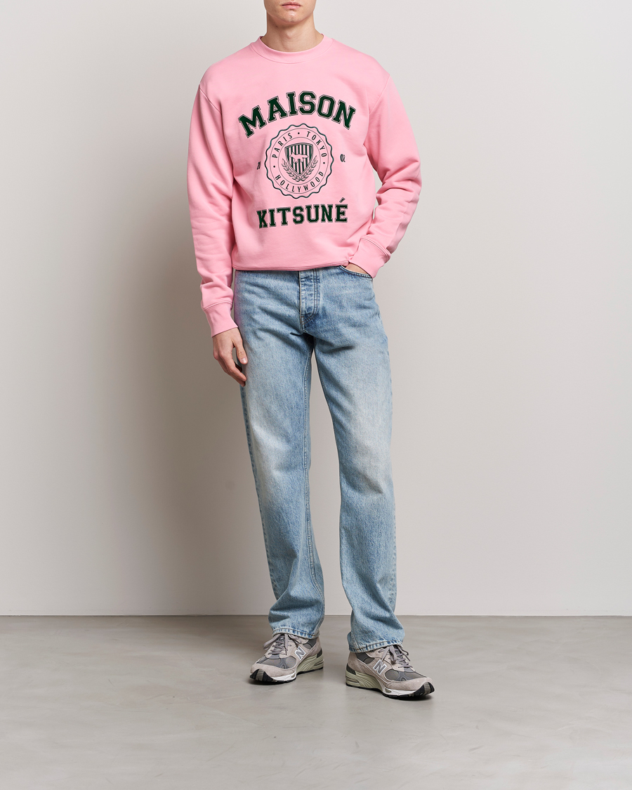 Herren | Pullover | Maison Kitsuné | Varsity Comfort Sweatshirt Strawberry