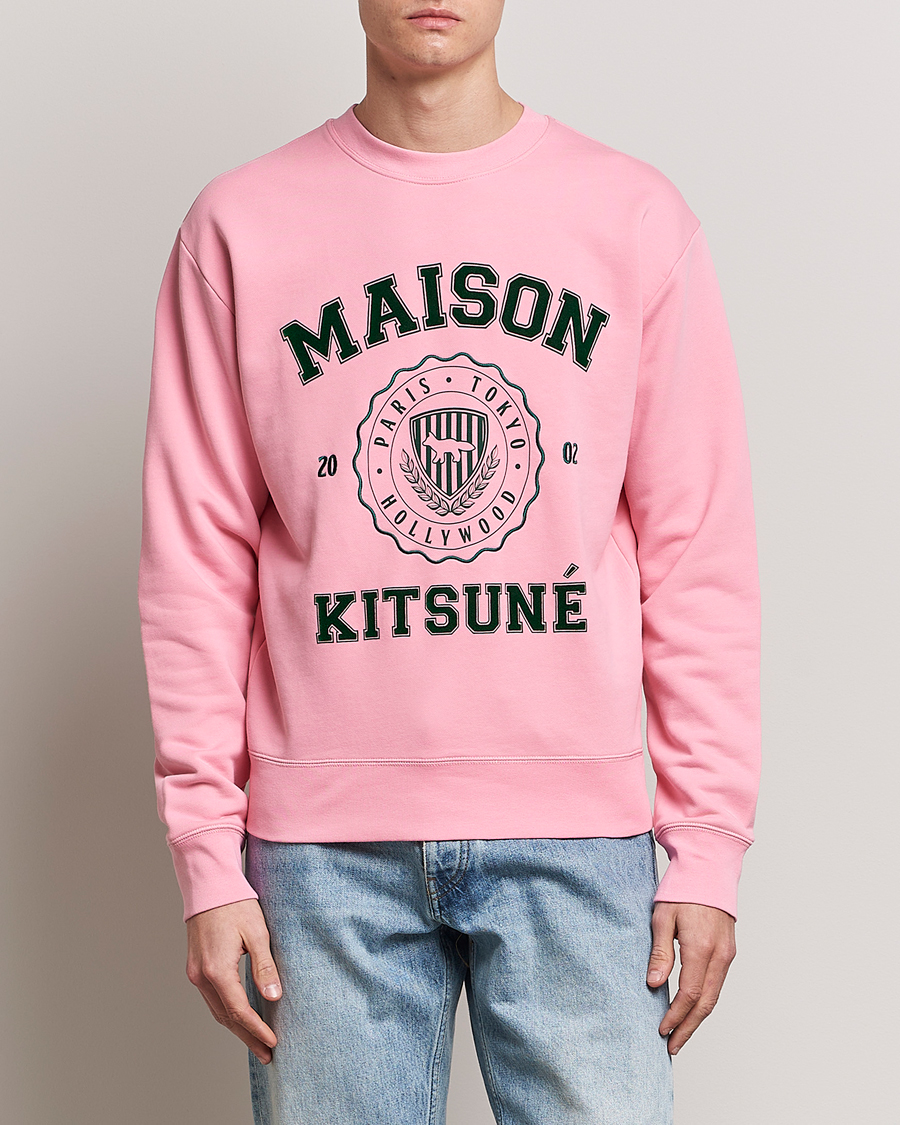 Herren | Pullover | Maison Kitsuné | Varsity Comfort Sweatshirt Strawberry