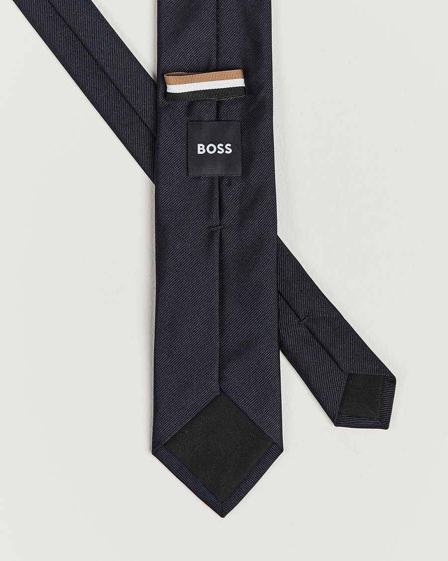 Herren | Silk 7,5 cm Tie Dark Blue | BOSS BLACK | Silk 7,5 cm Tie Dark Blue