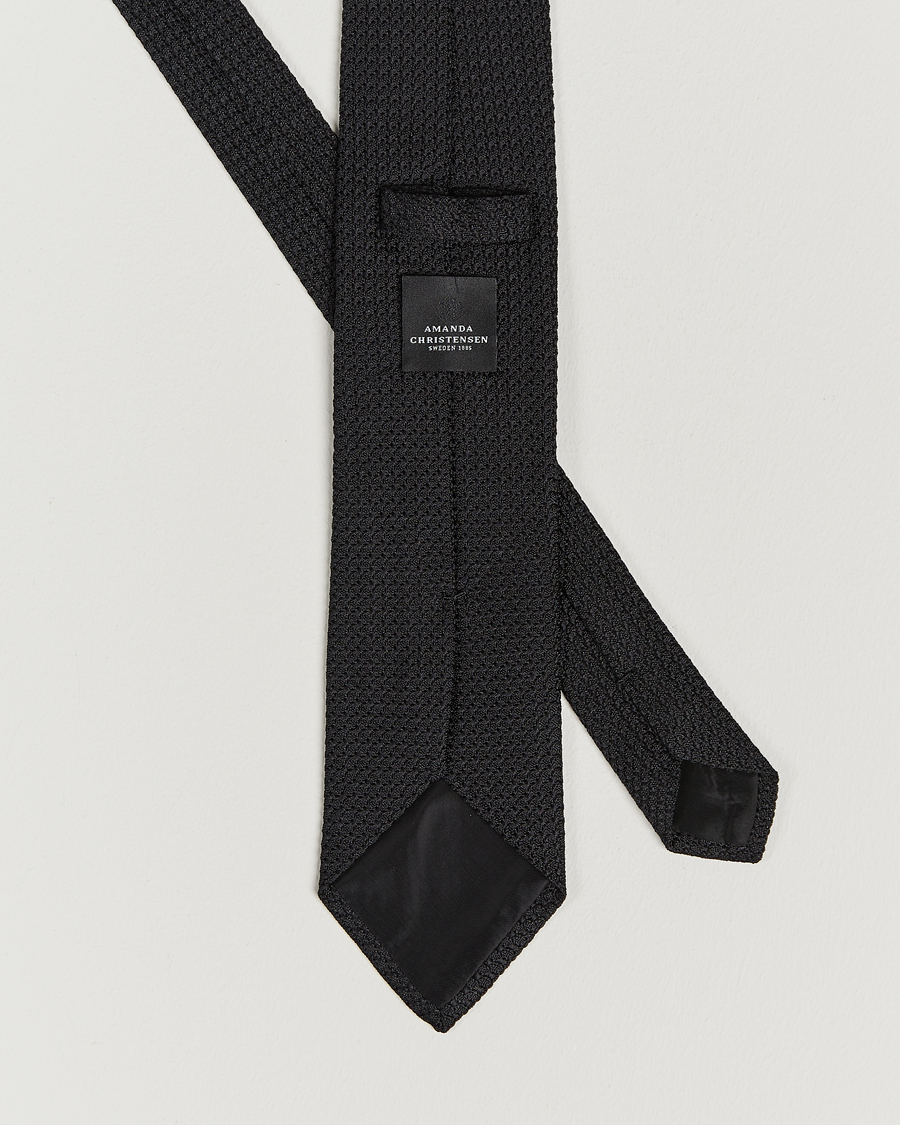 Herren | Krawatten | Amanda Christensen | Silk Grenadine 8 cm Tie Black