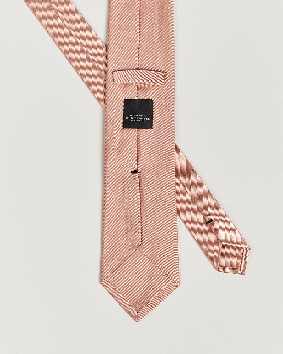 Herren | Krawatten | Amanda Christensen | Plain Classic Tie 8 cm Powder Pink