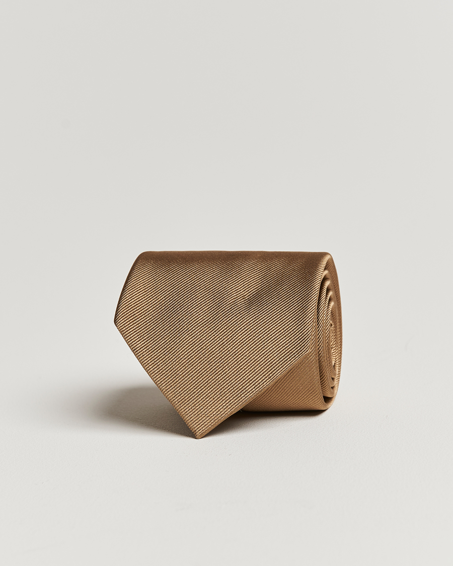 Herren | Krawatten | Amanda Christensen | Plain Classic Tie 8 cm Sand