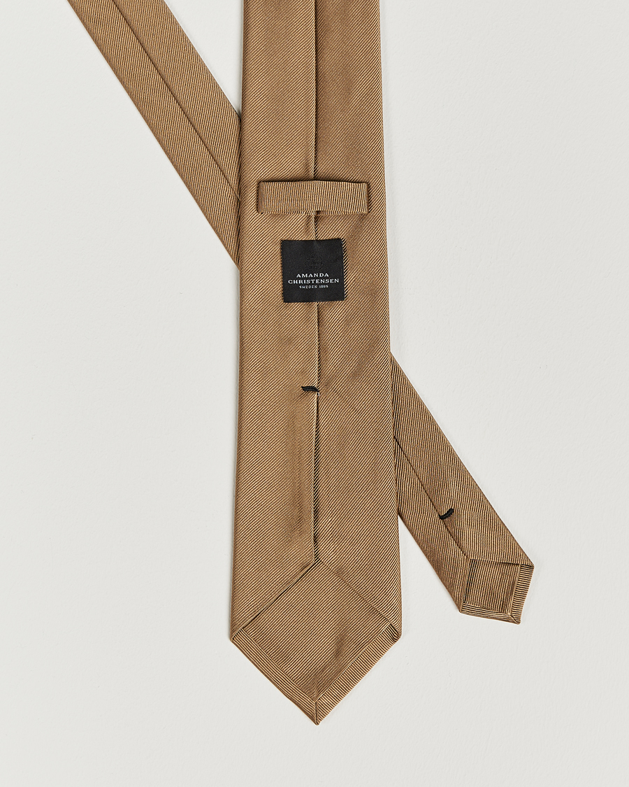Herren | Krawatten | Amanda Christensen | Plain Classic Tie 8 cm Sand