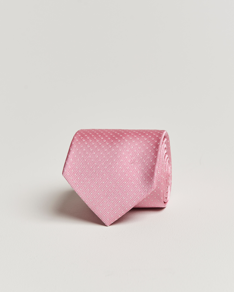 Herren | Amanda Christensen Micro Dot Classic Tie 8 cm Pink/White | Amanda Christensen | Micro Dot Classic Tie 8 cm Pink/White