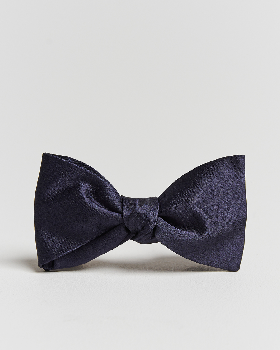 Herren | Amanda Christensen Self Tie Silk Ceremony Navy | Amanda Christensen | Self Tie Silk Ceremony Navy